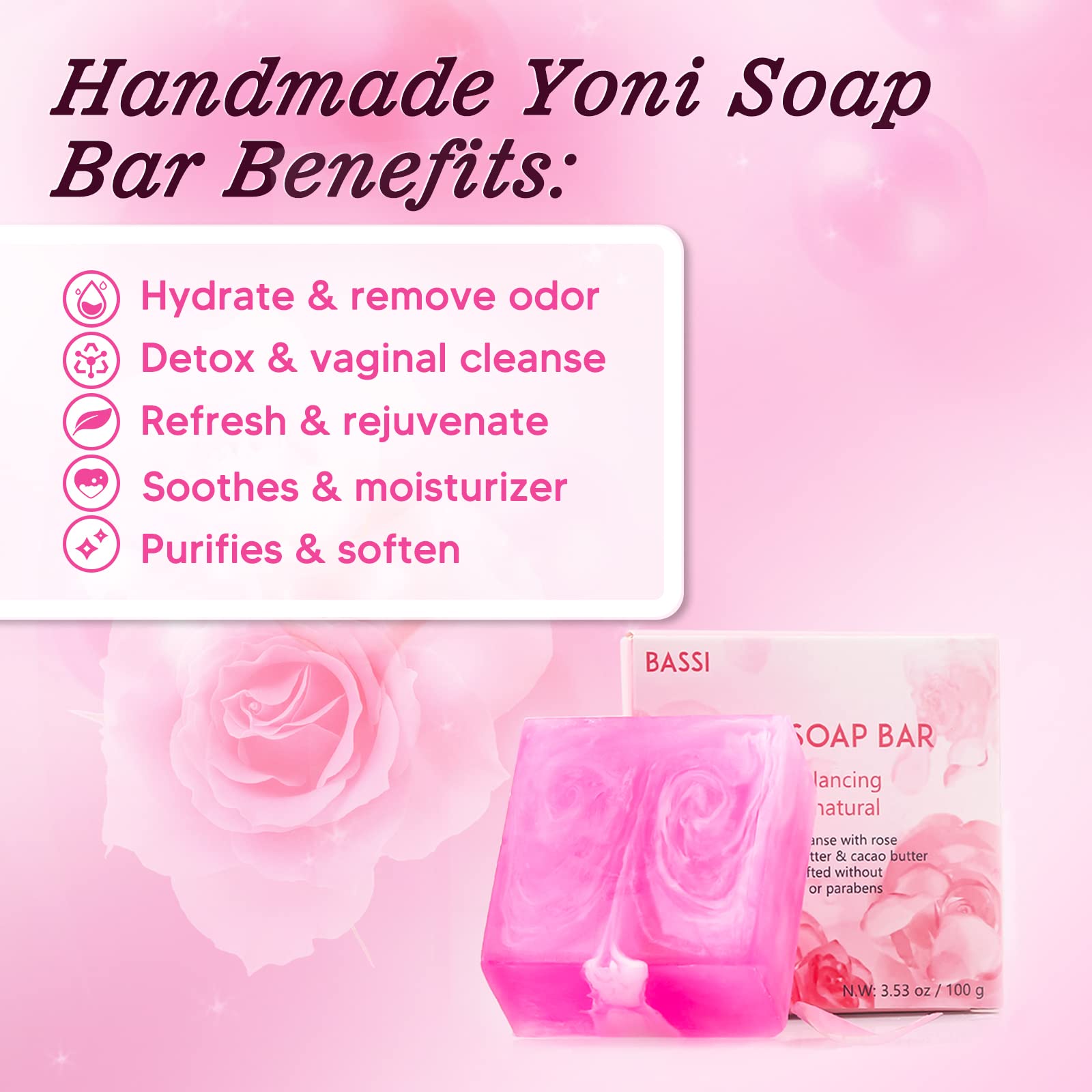 Feminine Wash & Yoni Oil & Yoni Soap Set for Women, Yoni Wash for Vaginal Ph Balance Remove Odor BASSIBuy Supplements Australia