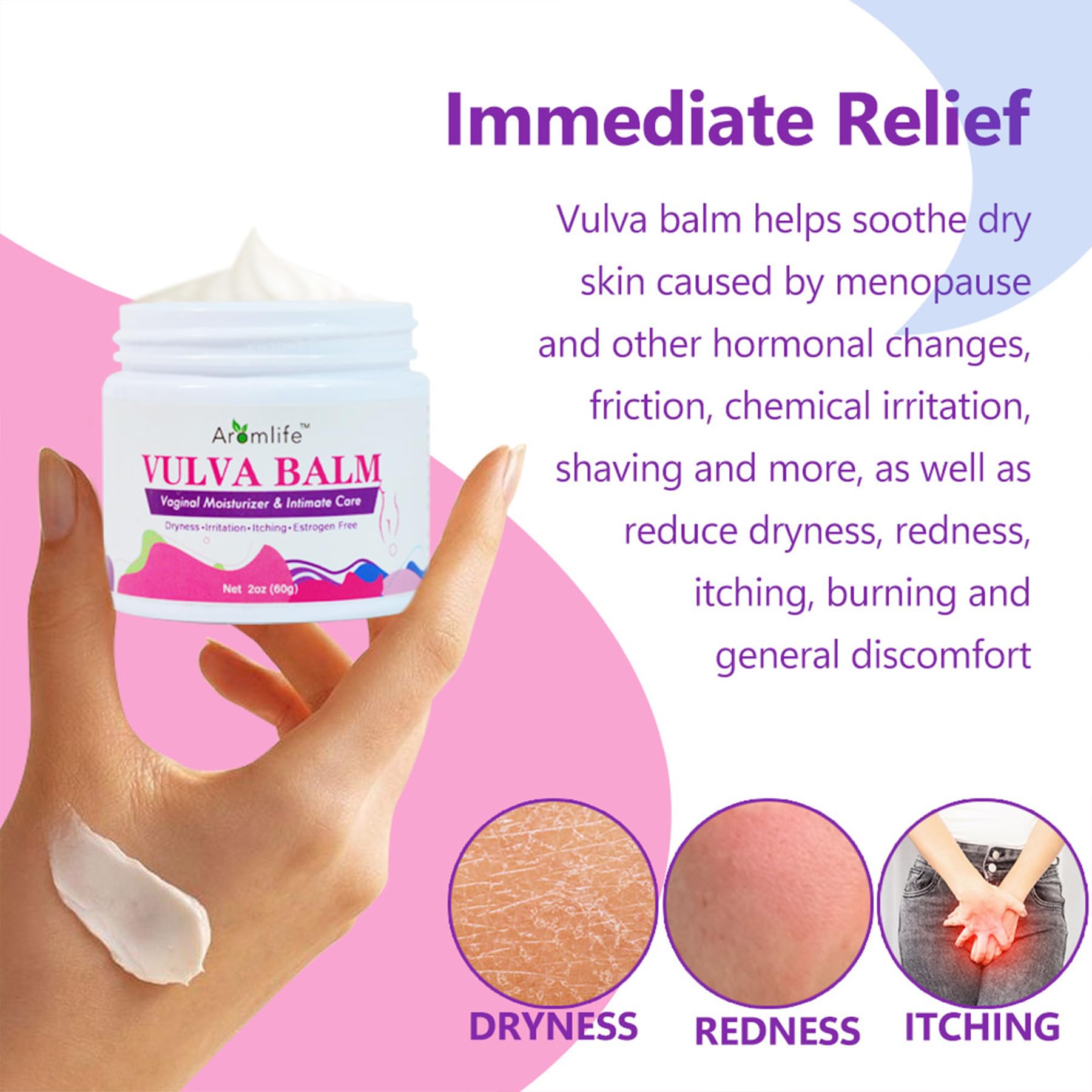 Aromlife Vulva Moisture Balm Cream, for Female Dryness Cure and Support Itching Irritation, AromlifeBuy Supplements Australia