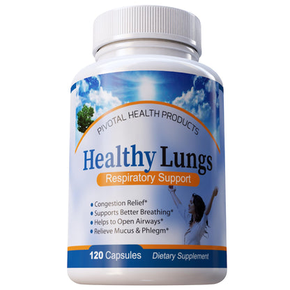 Healthy Lungs 120 Capsules - Improve Lung Function, Breathe Better, Stop Mucus, Phlegm and Allergies Quickly. Get Relief Fast with Healthy Lungs an All Natural Lung Health Supplement Serrasolv 360Buy Supplements Australia
