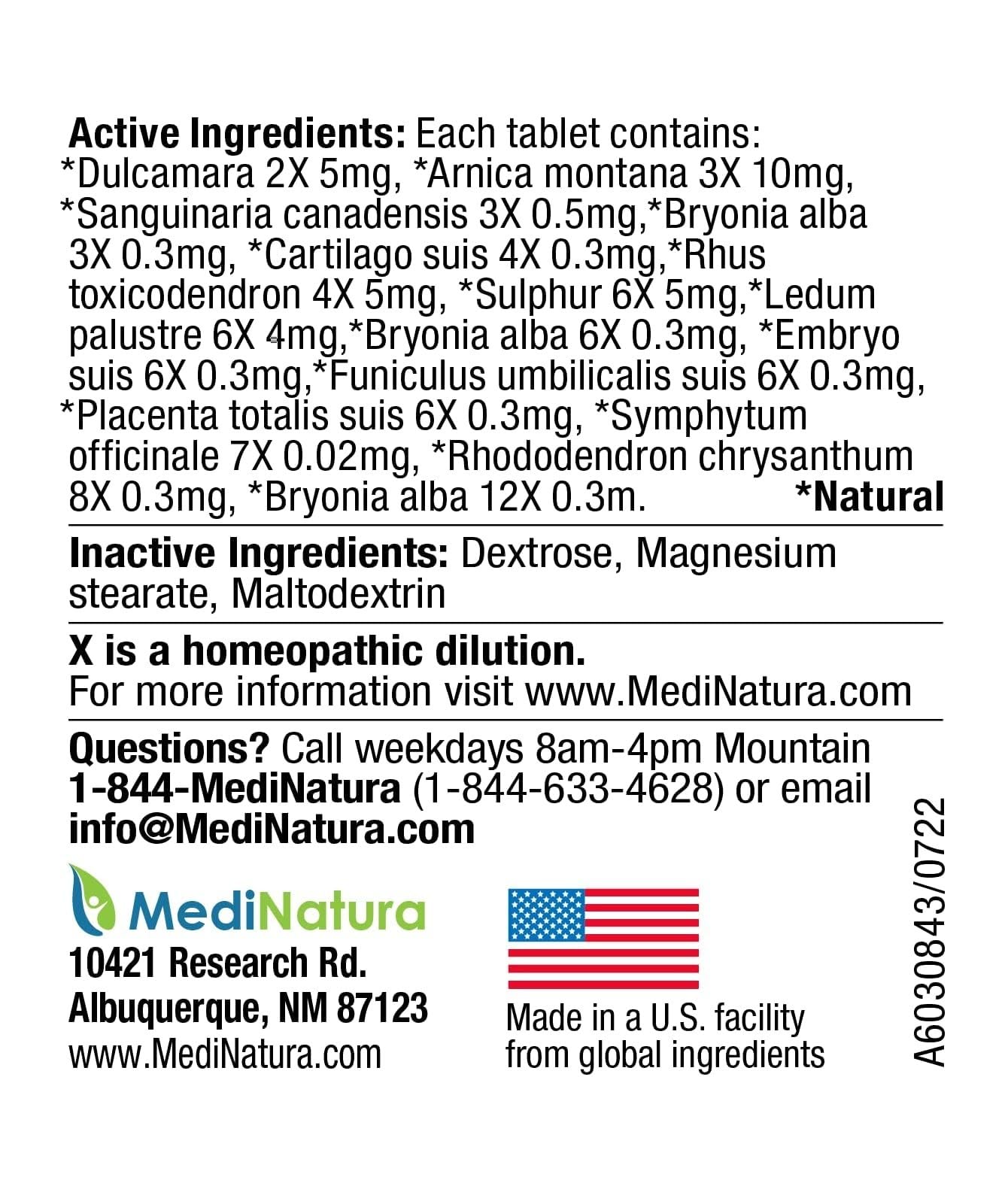 MediNatura Whole Body + Joints Bundle T-Relief Arnica +12 Natural Arthritis Pain Tablets 100ct + T-Relief Arnica +12 Natural Pain Relieving Tablets 100ct MediNaturaBuy Supplements Australia