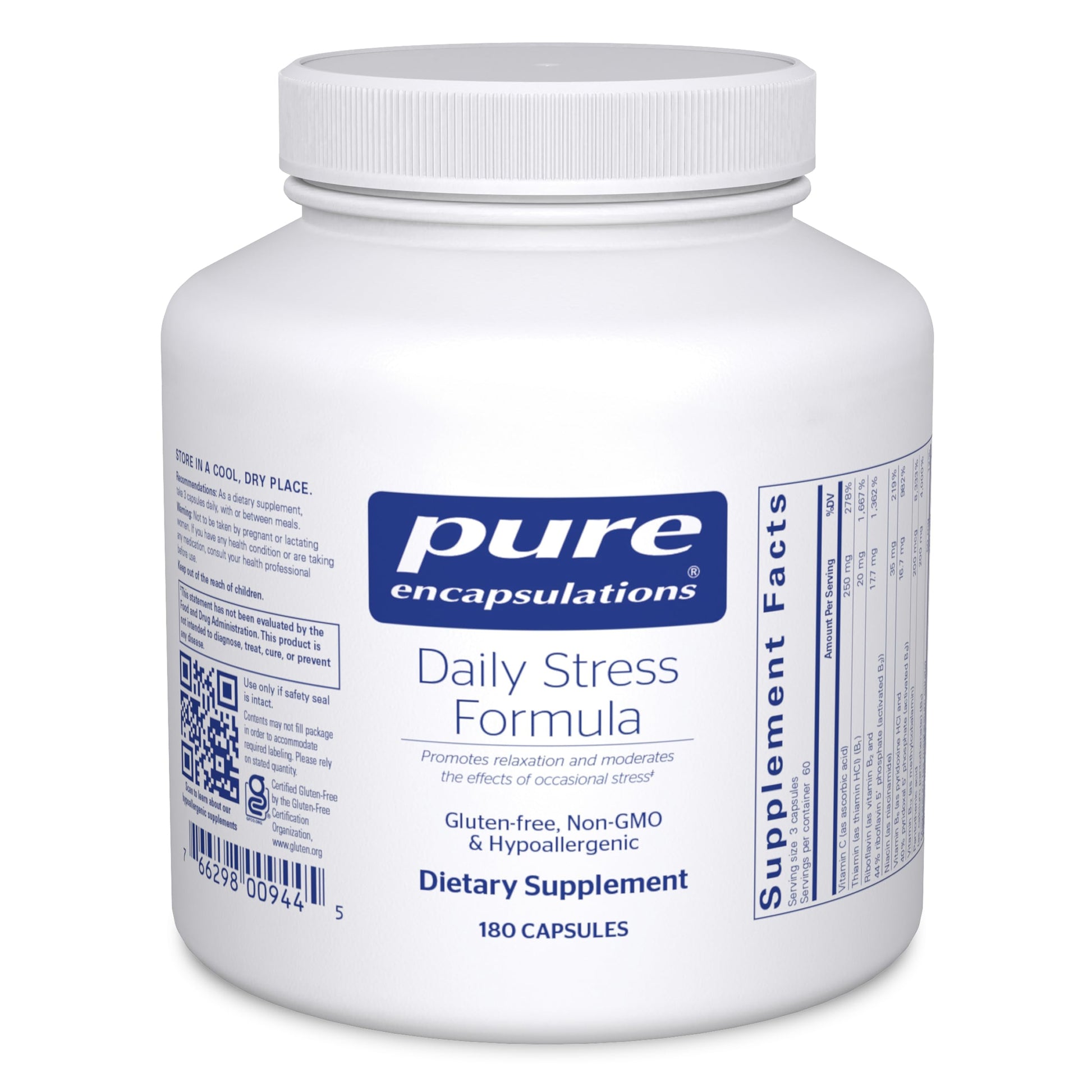 Pure Encapsulations Daily Stress Formula | Promotes Relaxation and Moderates the Effects of Occasional Stress*| 180 Capsules Pure EncapsulationsBuy Supplements Australia