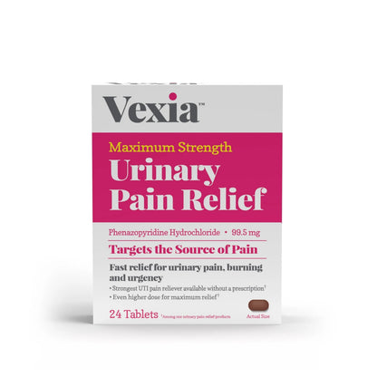 Vexia Maximum Strength Urinary Pain Relief 24ct VexiaBuy Supplements Australia