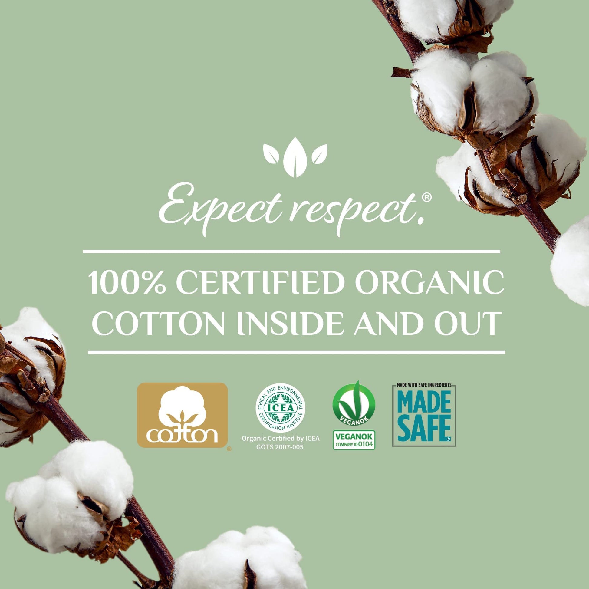 Organyc 100% Organic Cotton Light Incontinence Liners for Bladder Leakage Control OrganycBuy Supplements Australia