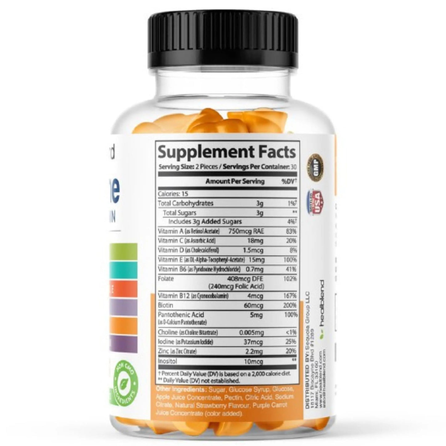 healblend Power-Packed Multivitamin Bear Gummies for Adult | Vitamins C, D3, B6, B12, Iron, Zinc healblendBuy Supplements Australia