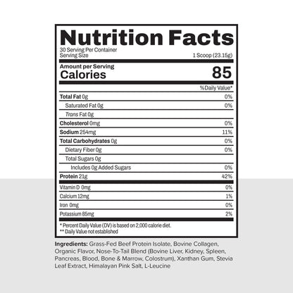 Noble Grass Fed Beef Protein Powder | Beef Protein w/Collagen, Colostrum, Organ Blend | Carnivore, Keto Friendly | Whey, Gluten Free | Muscle, Gut Health, Skin, Joint Support | 30 Servings, Vanilla Noble OriginsBuy Supplements Australia