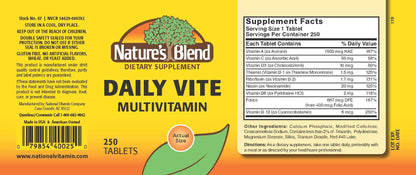 Nature's Blend Daily Vite 250 Tablets Nature's BlendBuy Supplements Australia