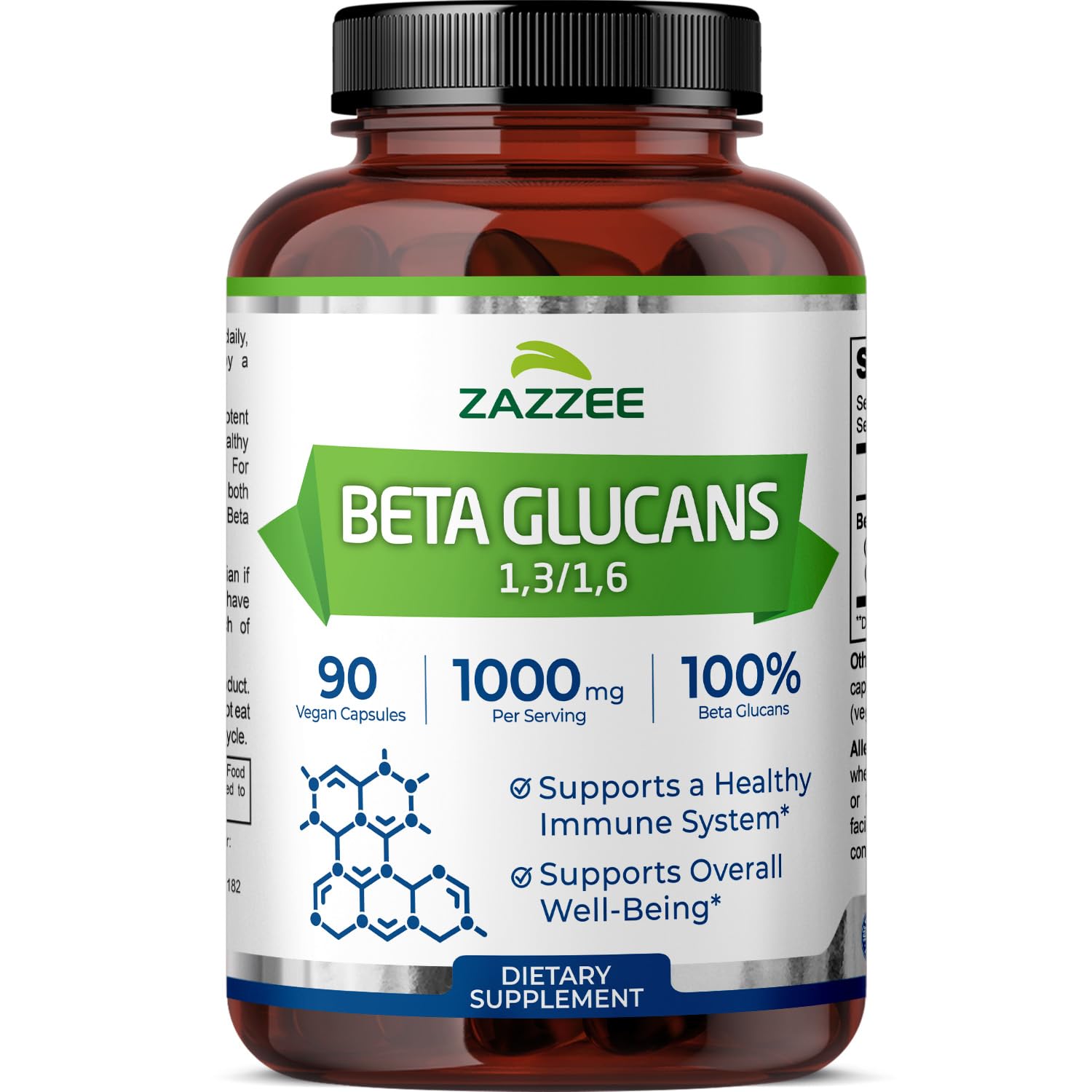 Zazzee Extra Strength 1,3/1,6 Beta Glucans, 1000 mg, 100% Concentrated, 90 Vegan Capsules, Supports a Healthy Immune System, 100% Vegetarian, All-Natural and Non-GMO ZazzeeBuy Supplements Australia