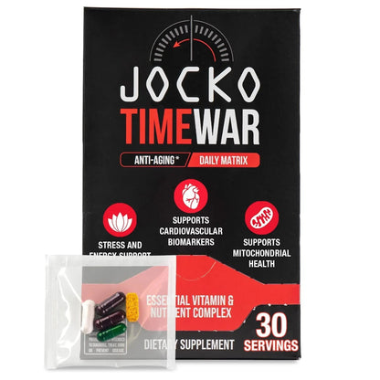 Jocko Fuel TIME WAR - Multivitamin for Men & Women. NAD Supplement for Healthy Aging, Heart, Bone, & Eye Health. Essential Vitamins and Minerals Jocko Fuel