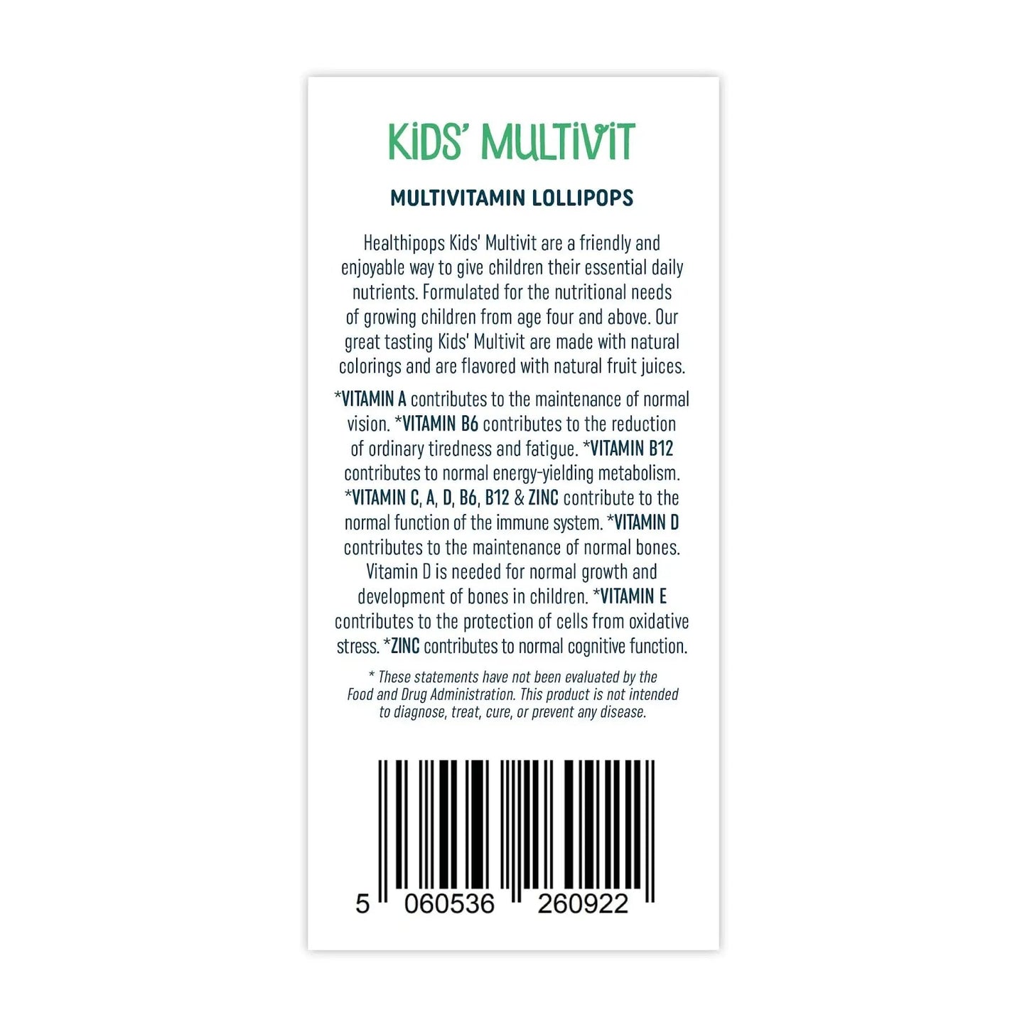 Healthipops Kids Multivitamin Lollipops (6-Pack) Healthipops Vitamin & Mineral LollipopsBuy Supplements Australia