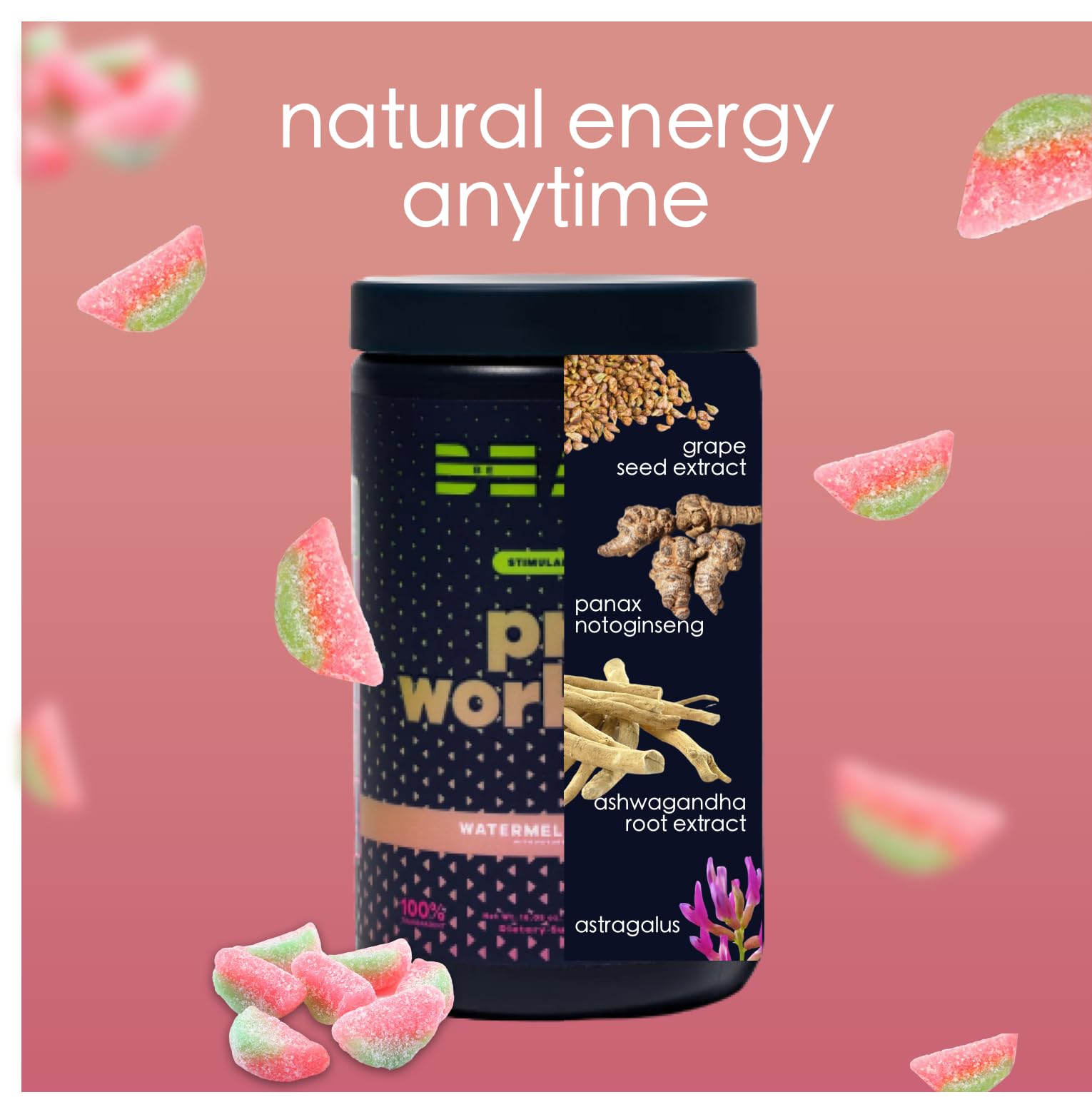 BEAM Be Amazing Vegan Stim Free Pre-Workout Powder | Energy Booster Powdered Drink BEAMBuy Supplements Australia