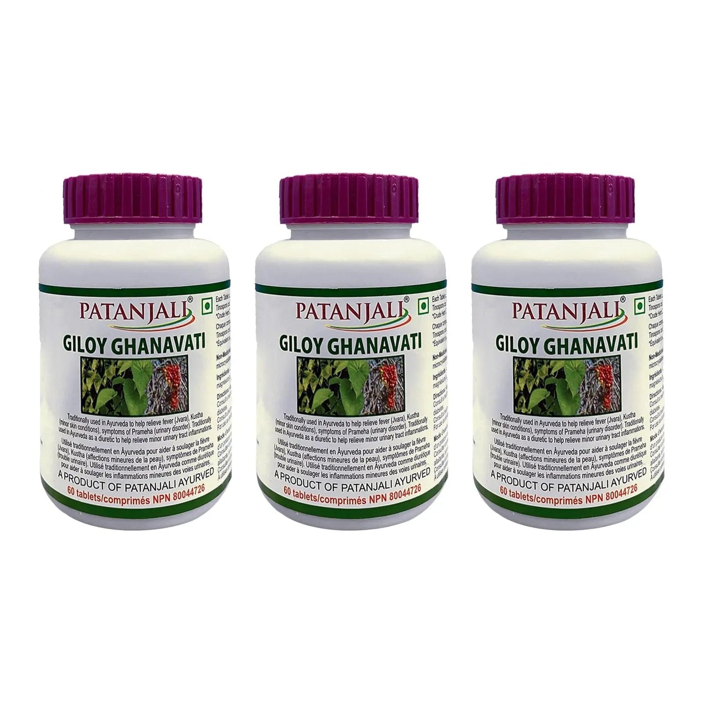 patanjali Giloy Ghanvati 60 tab Pack of 3 patanjaliBuy Supplements Australia