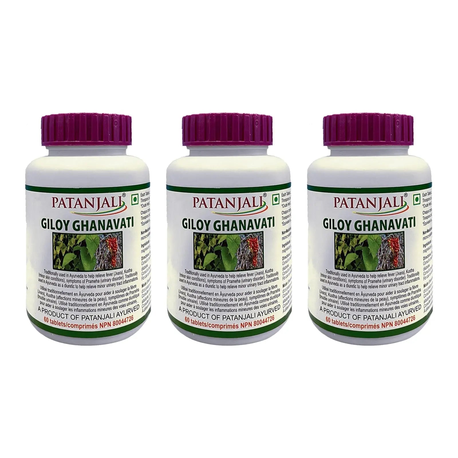 patanjali Giloy Ghanvati 60 tab Pack of 3 patanjaliBuy Supplements Australia