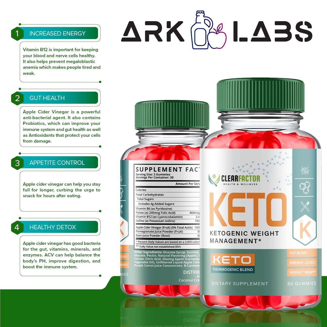 (2 Pack) Clear Factor Gummies, Clear Factor ACV Gummies, Clear Factor Gummy, Clear Factor Ark LabsBuy Supplements Australia