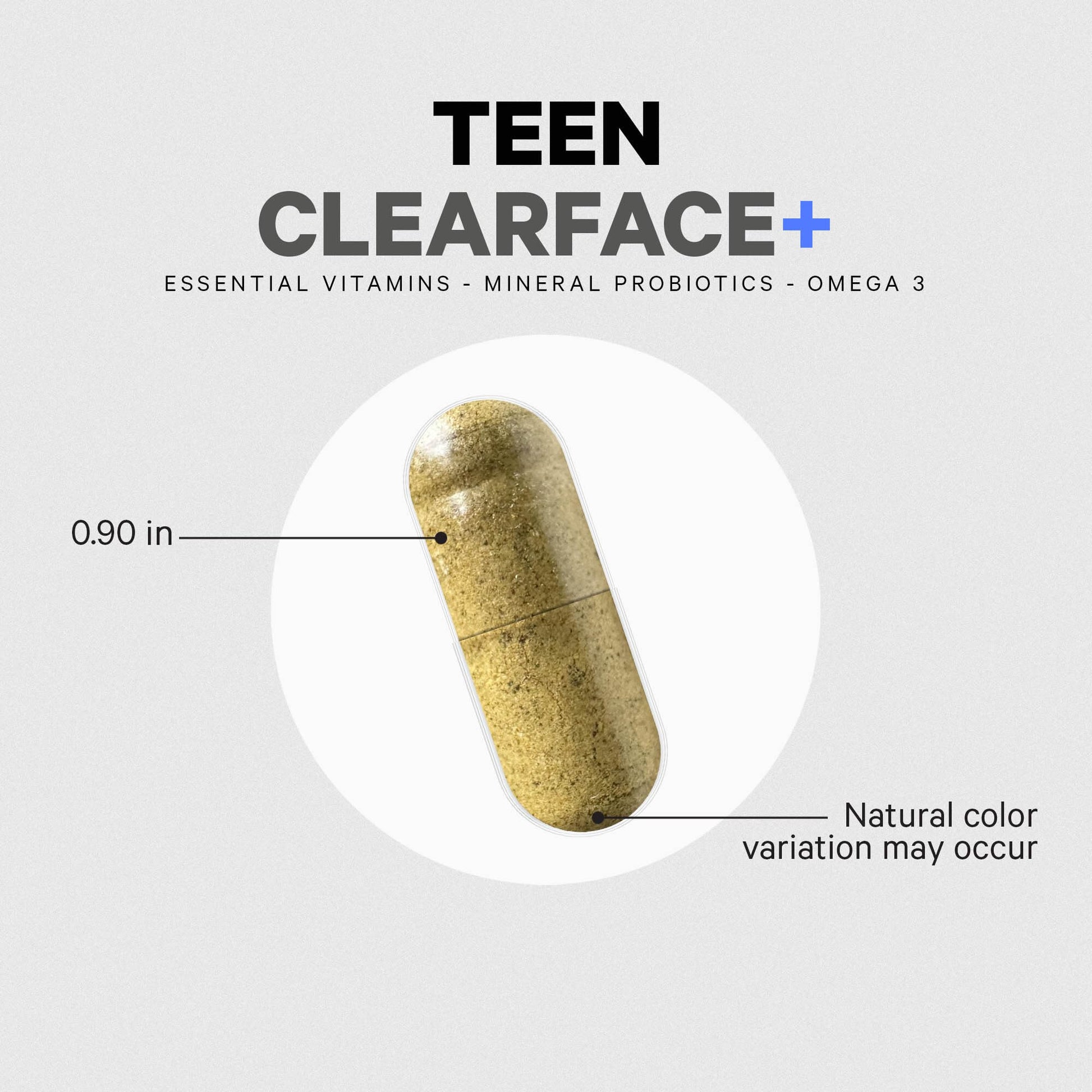 Codeage Teen Clearface Adolescent Face, Skin & Pimples, Vitamins A, C, D3, E, Pantothenic Acid, Niacin, Zinc Supplement Teenagers, Probiotics, L-Lysine, Omega-3, Oily Skin, Pores, Spots - 60 Capsules CodeageBuy Supplements Australia