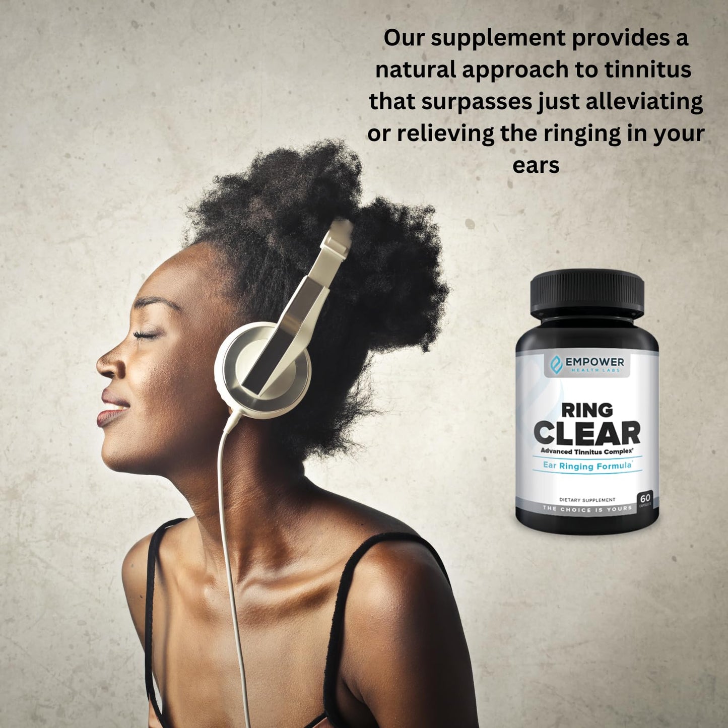 Empower Health Labs Ring Clear All-Natural Ear Buzz Relief Formula for Lasting Relief from Incessant Ear Buzzing - 30-Day Supply Empower Health LabsBuy Supplements Australia
