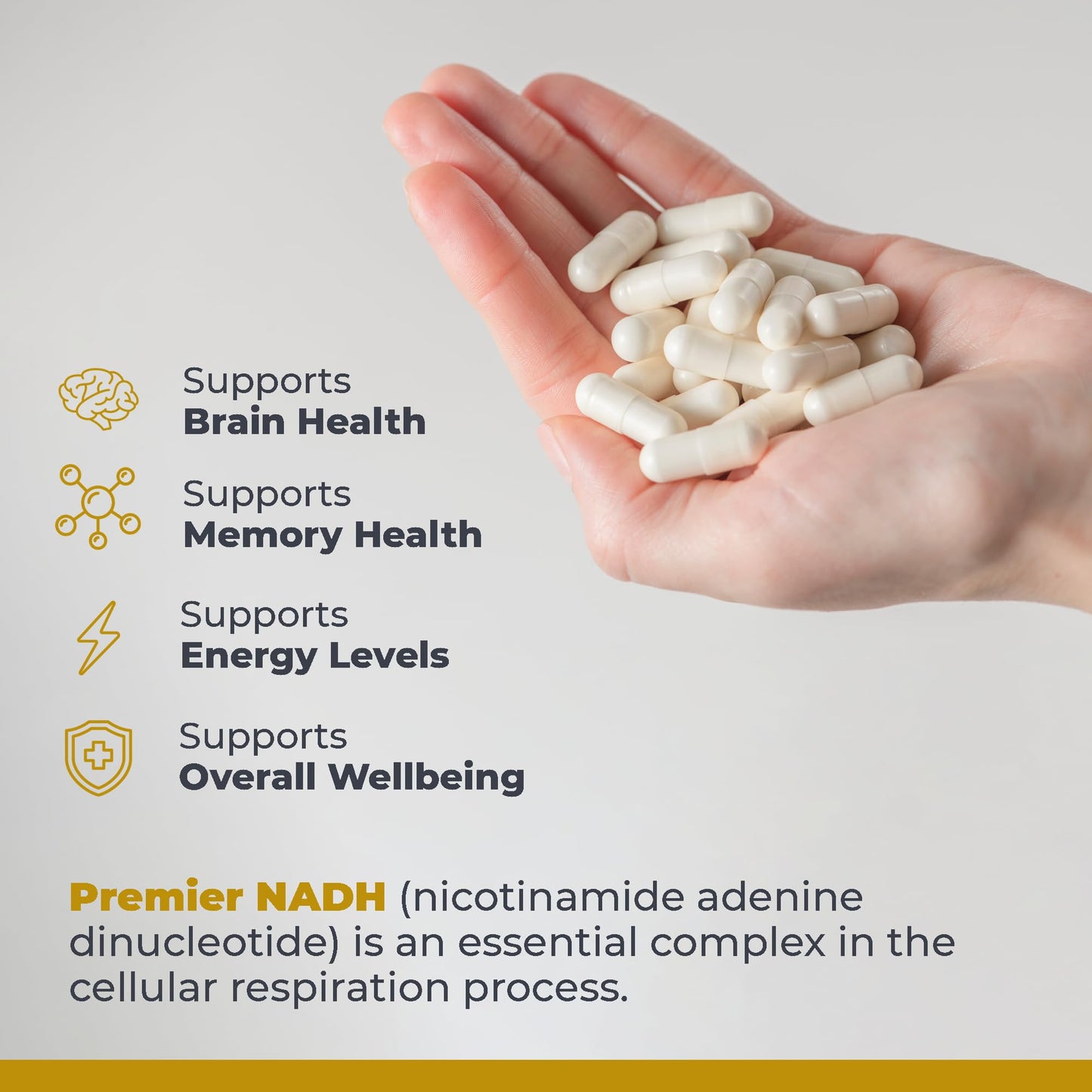 Premier Research Labs NADH - NADH Supplement, NAD Supplement for Men & Women, Nicotinamide Adenine Dinucleotide, Cell Regenerator, Respiratory Support - 30 Vegetarian Capsules Premier Research LabsBuy Supplements Australia