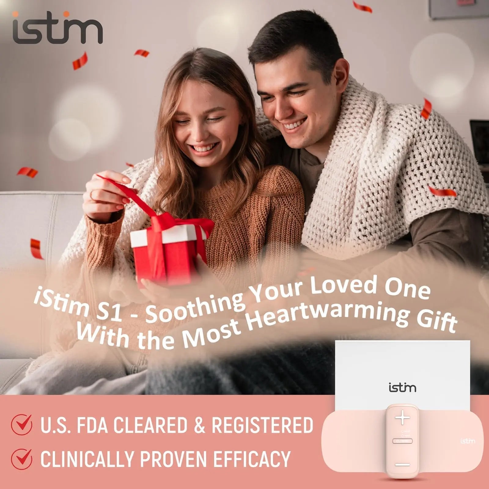 iStim S1 Wireless TENS Unit for Menstrual Relief – Period Pain Relief Device for Period Cramps and Back Pain, TENS Machine with Heat, Rechargeable Drug-Free TENS Massager with Japanese Gel Pads iSTIMBuy Supplements Australia