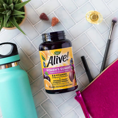 Nature's Way Alive! Women’s Gummy Multivitamin, 16 Vitamins & Minerals, Energy Metabolism*, Hair Skin & Nails Nature's Way