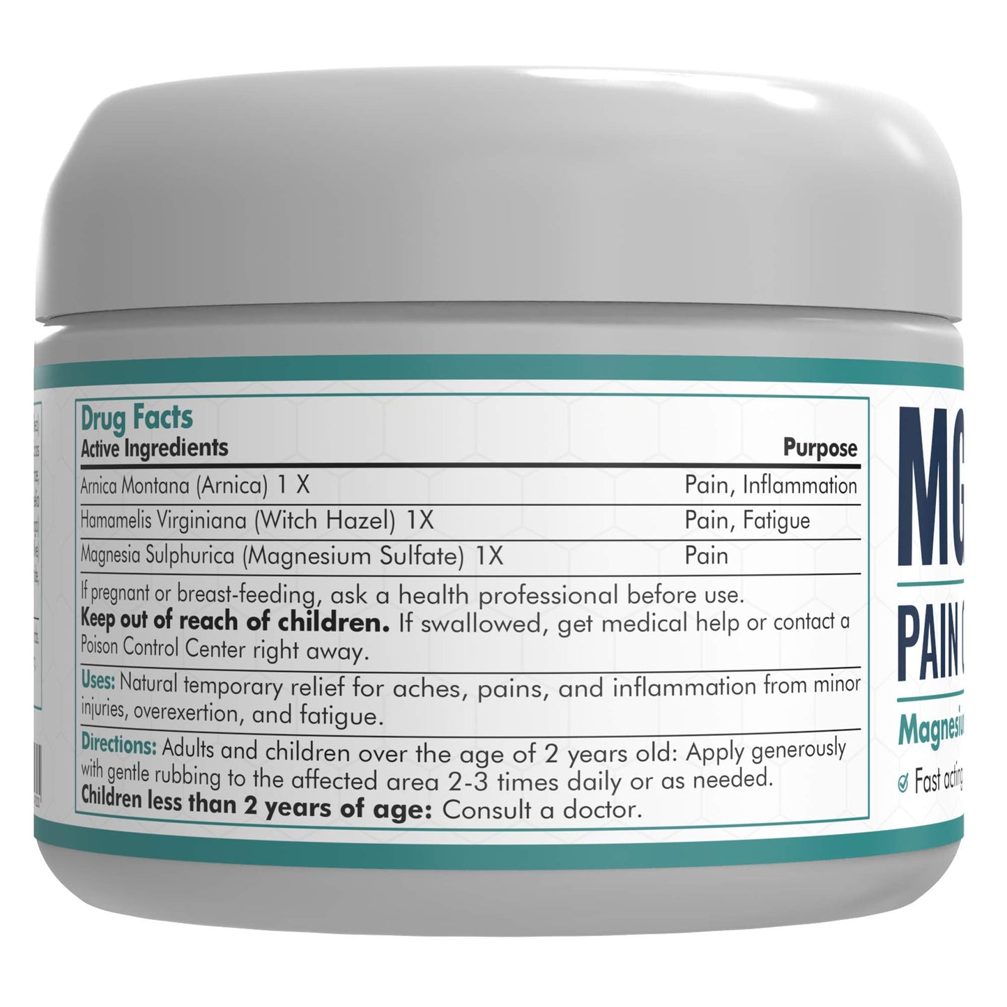Mars Wellness MG+ Magnesium Cream Pain Relief - Extra Strength Magnesium and Arnica Cream - 4 OZ Tub - Neuropathy, Muscle Pain, and Leg Cramps Relief - 1 Pack MARS WELLNESSBuy Supplements Australia