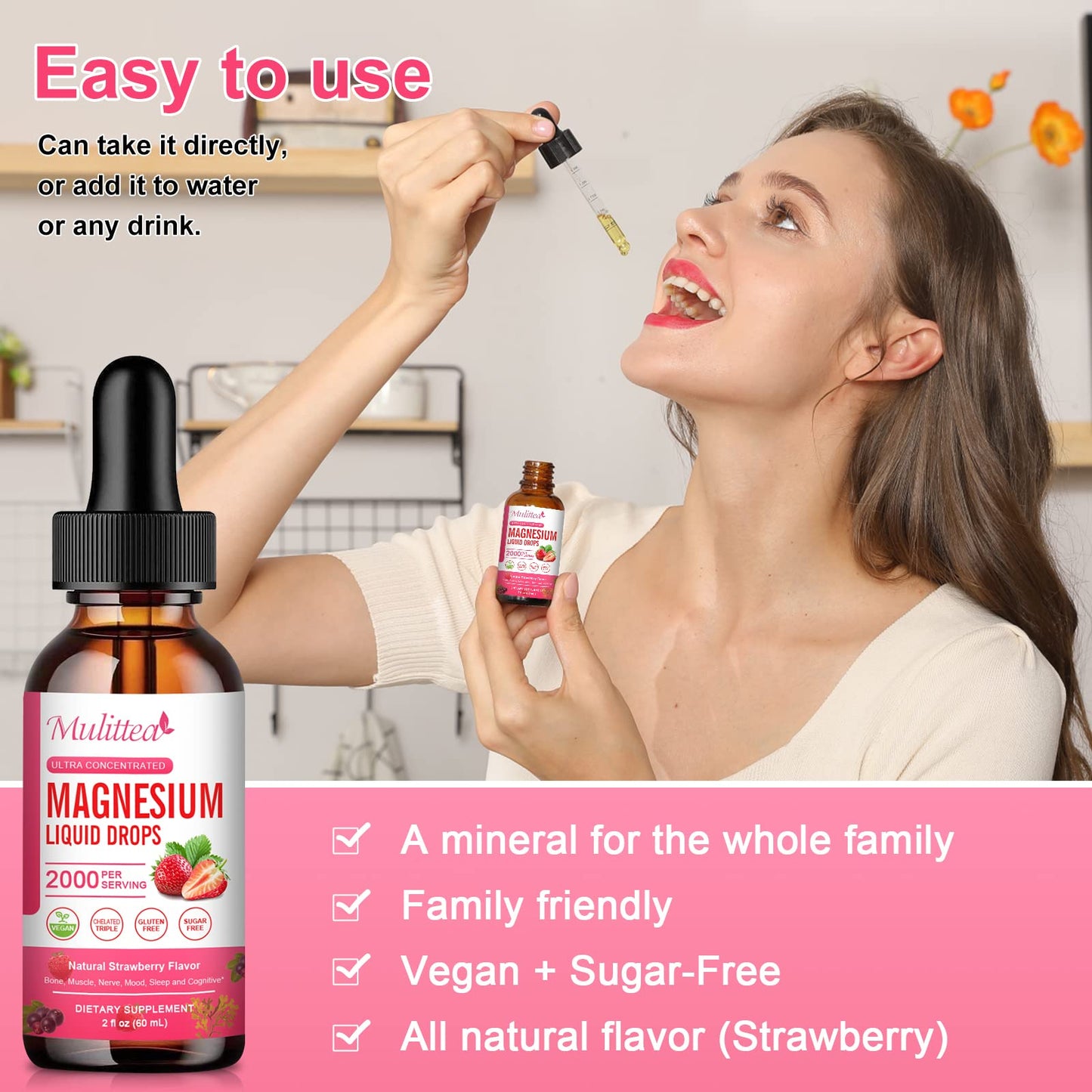 Magnesium Glycinate Liquid, High Potency Magnesium Glycinate, Citrate, Sugar Free Vegan Non-GMO Complex Supplement Promotes Nerv,Relaxation,Muscle,Sleep Support* MulitteaBuy Supplements Australia