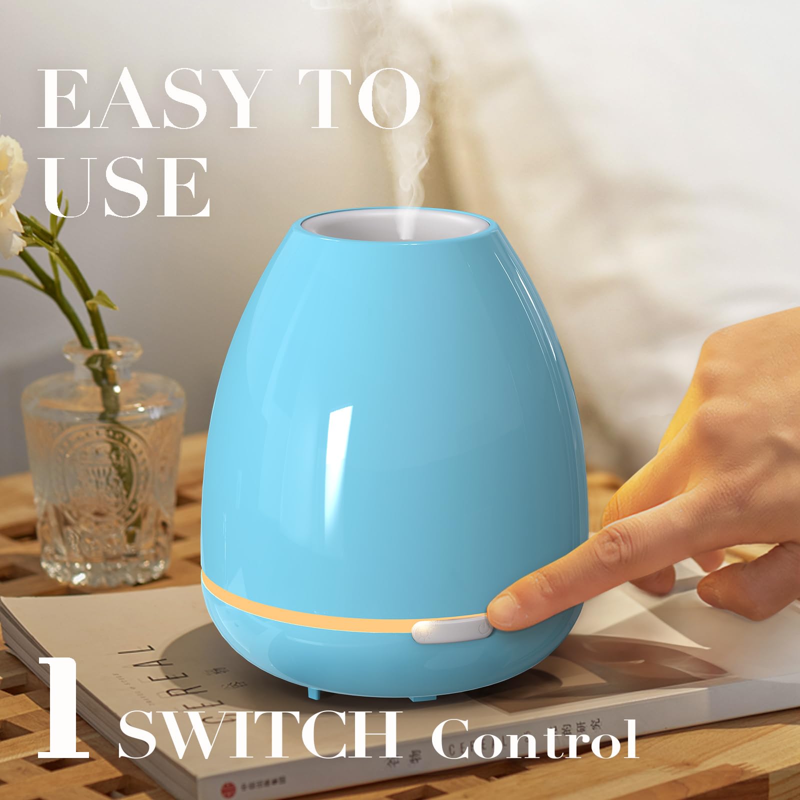 Essential Oil Diffuser for Bedroom Small Humidifier for Home Cool Mist Scent Diffuser 300ml 20 Hours FashomeBuy Supplements Australia