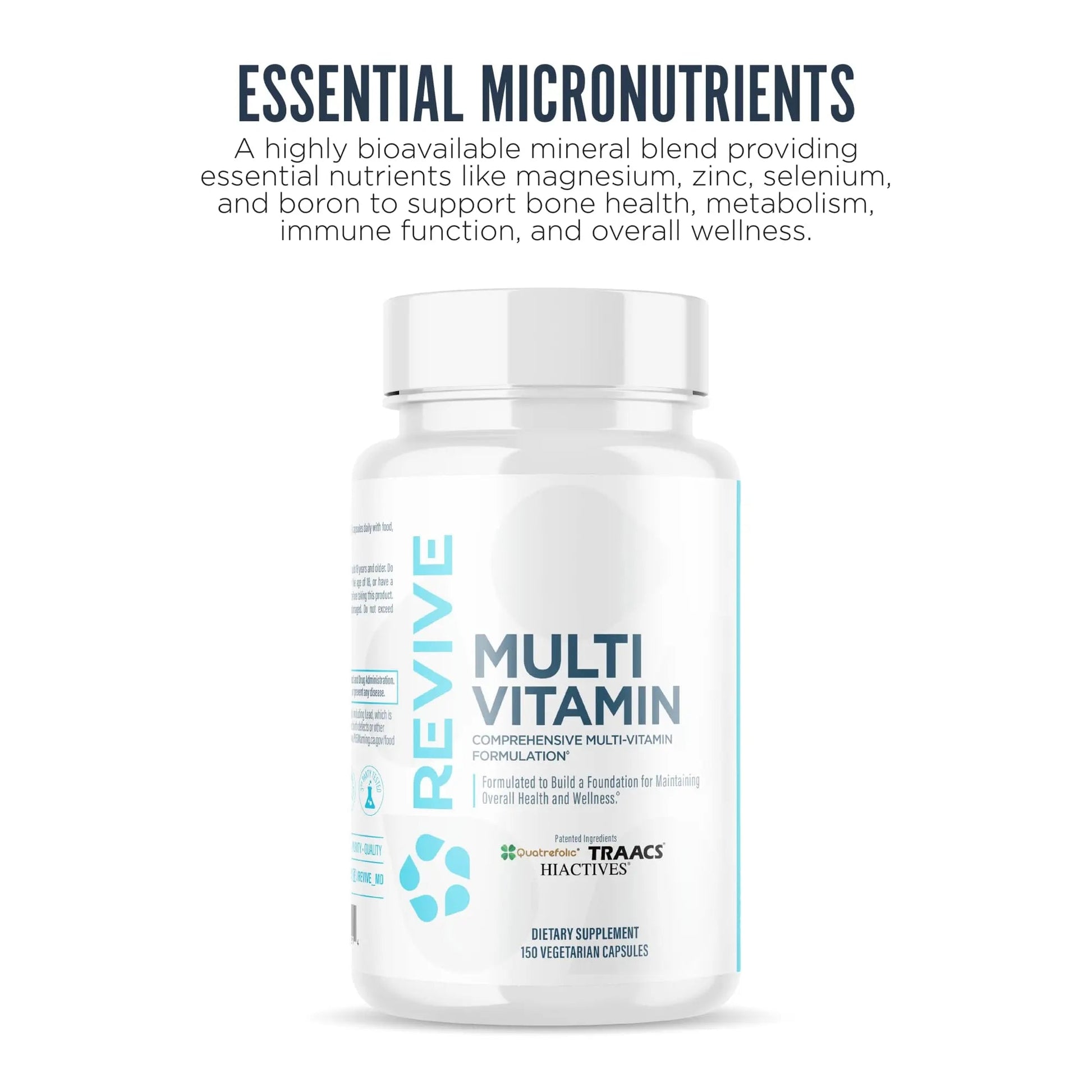 Revive MD Multi-Vitamin Supplement for Men & Women – Daily Multivitamin Supports Energy, Immunity & Overall Health with Essential Vitamins Revive