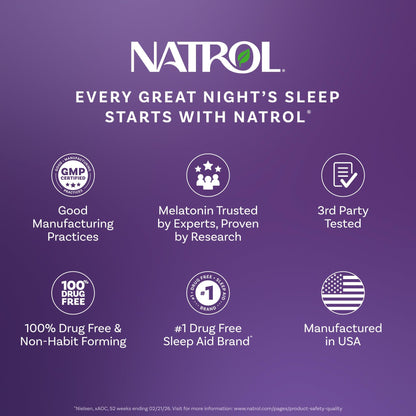 Natrol Sleep & Restore Capsules - Calm Magnesium Glycinate, Magnesium Sleep Aid with GABA, Melatonin 5mg, Botanical Blend, 30 Day Supply NatrolBuy Supplements Australia