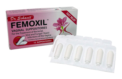 DR. SCHAVIT FEMOXIL Vaginal Suppositories - Natural Plant-Based Formula for The Treatment of Bacterial DR. SCHAVITBuy Supplements Australia