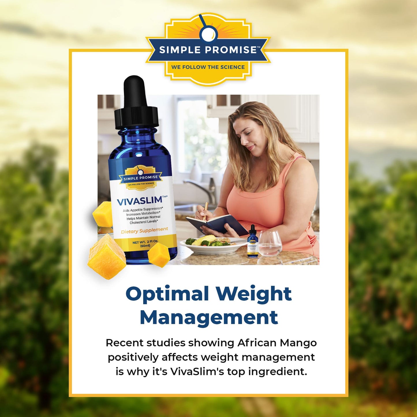 Simple Promise - VivaSlim - Natural Liquid Drops with African Mango, 2 fl oz Simple PromiseBuy Supplements Australia