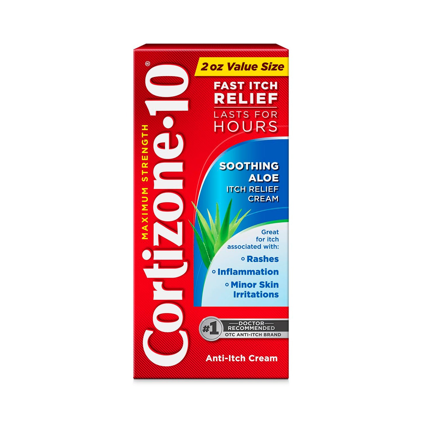 Cortizone-10 Maximum Strength Soothing Aloe Itch Relief Cream, 1% Hydrocortisone, Fast-Acting, Anti-Itch Cream for Bug Bites, Rash, Eczema, Psoriasis, Poison Ivy, Oak, Sumac & More, 2 oz Cortizone 10Buy Supplements Australia