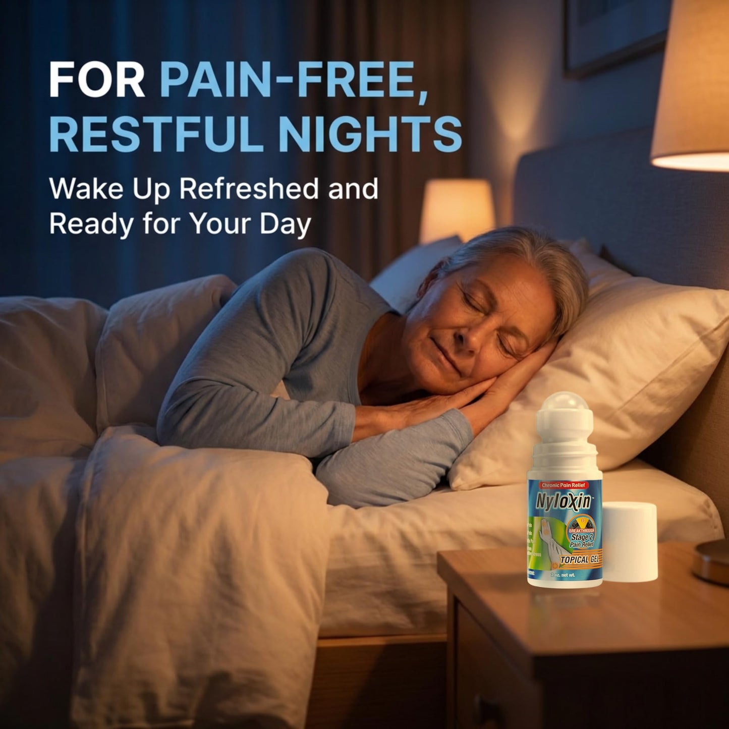 Nyloxin Roll-On Arthritis Pain Relief Gel, Back Pain Relief, Neuropathy Pain Relief, Nerve Pain Relief, Knee Pain Relief, Foot Pain Relief, Muscle Pain Relief, Shoulder Pain, Joint Pain (2 oz) NyloxinBuy Supplements Australia