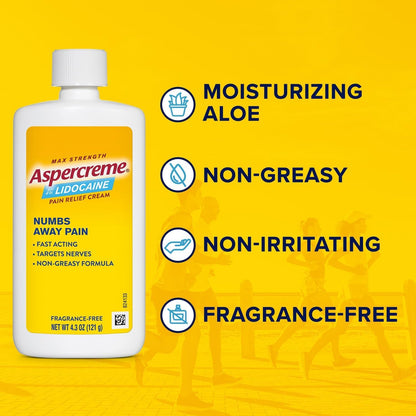 Aspercreme with Lidocaine Maximum Strength Pain Relief Cream, 4.3 Oz (Pack of 2) AspercremeBuy Supplements Australia