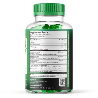 WELLNESS LABSRX Sea Moss Gummies, 3200mg Irish Sea Moss Mixed Berry Flavor with Maximum Potency Bladderwrack and Burdock Root - Supports Skin, Energy and Immunity - 180 Count WELLNESS LABSRXBuy Supplements Australia