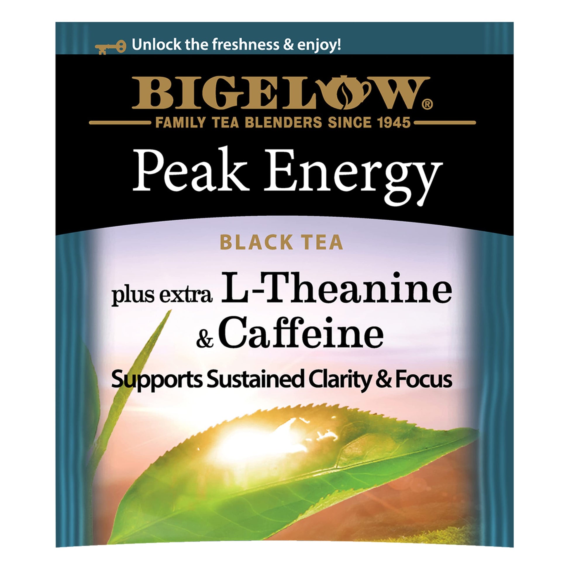 Bigelow Tea Peak Energy plus extra L-Theanine & Caffeine, 18 Count (Pack of 6), 108 Total Tea Bags Bigelow TeaBuy Supplements Australia