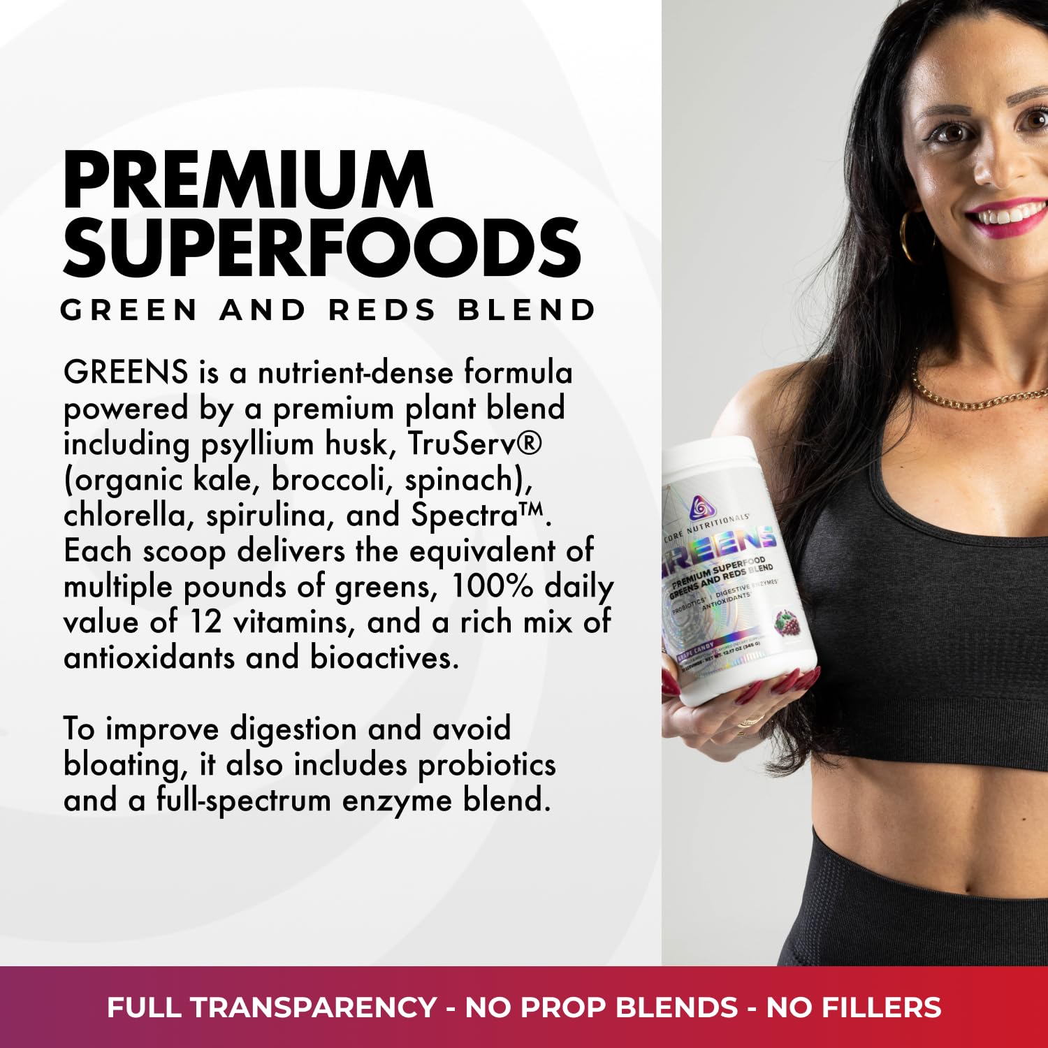 Core Nutritionals Greens | Premium Superfood Reds & Greens Blend | 5 Billion CFU Probiotics, Digestive Enzymes, & Antioxidants | 30 Servings (Berry Bliss) Core NutritionalsBuy Supplements Australia