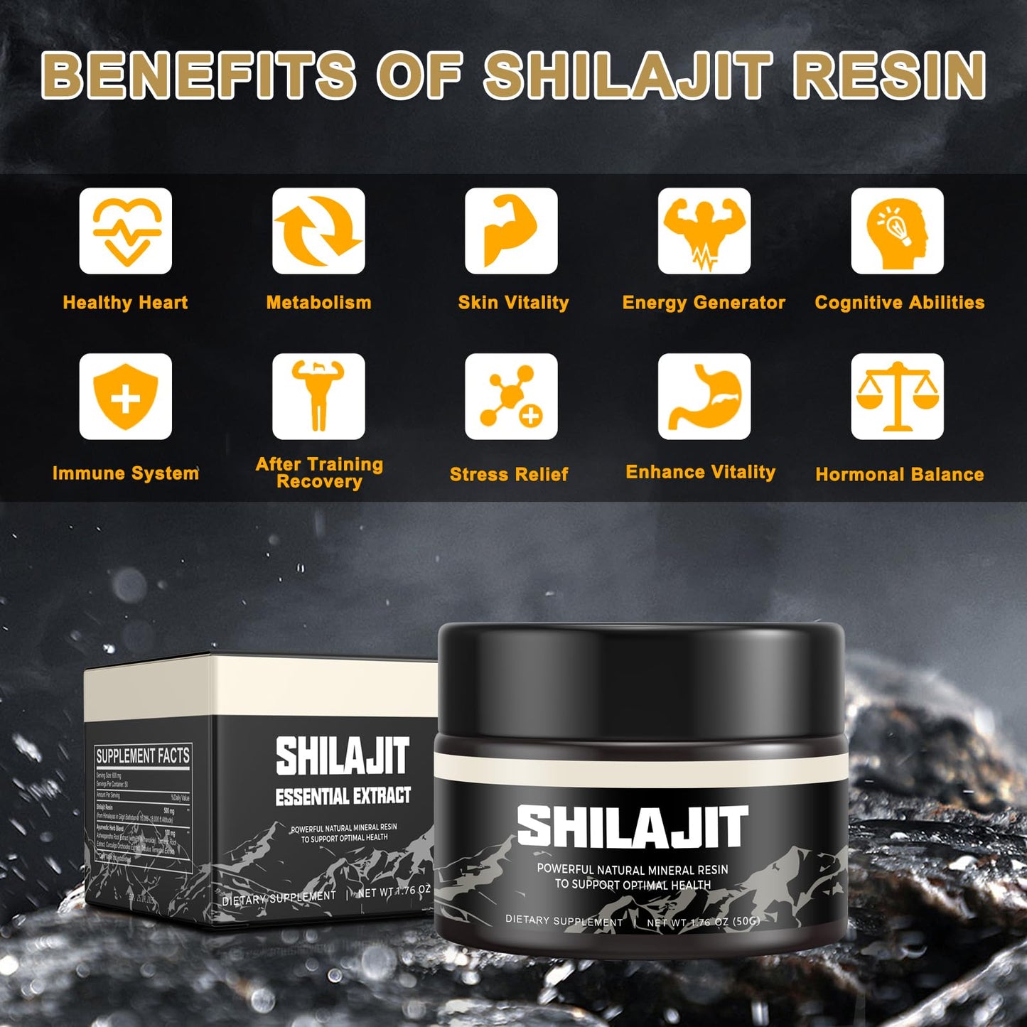 Shilajit Pure Himalayan Organic Shilajit Resin - Gold Grade 100% Shilajit Supplement ScarremoverBuy Supplements Australia