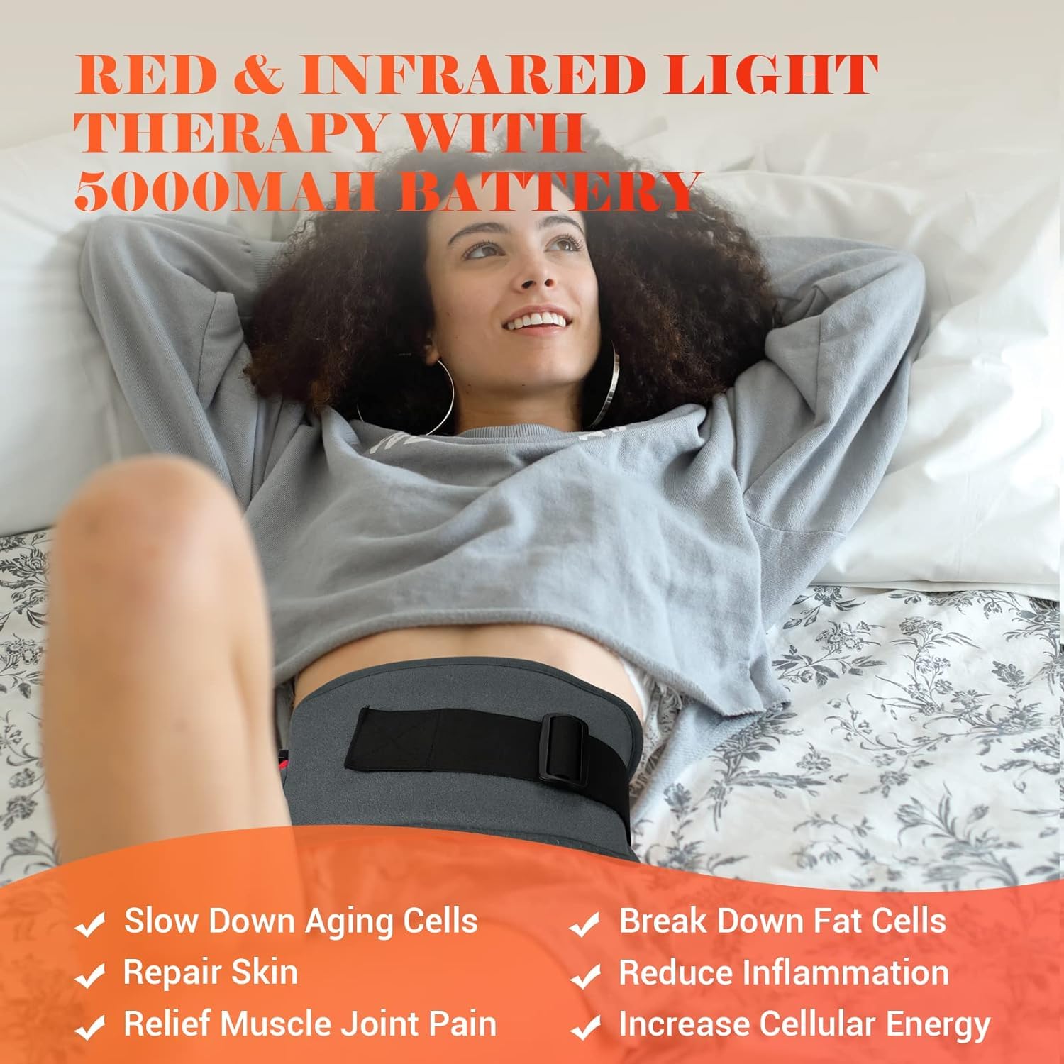 Comfytemp Red Light Therapy Belt, Cordless Infrared Red Light Therapy for Body Device, Wearable Red ComfytempBuy Supplements Australia