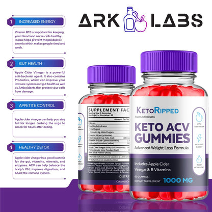 (5 Pack) Keto Ripped ACV Gummies, Keto Ripped ACV Gummies Advanced Weight Loss 1000MG Ark LabsBuy Supplements Australia