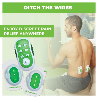 AccuRelief Wireless TENS Unit with Remote Control, TENS Pain Relief Device and Muscle Stimulator, for Back Pain, Neck Pain, Arm and Leg Pain AccuReliefBuy Supplements Australia