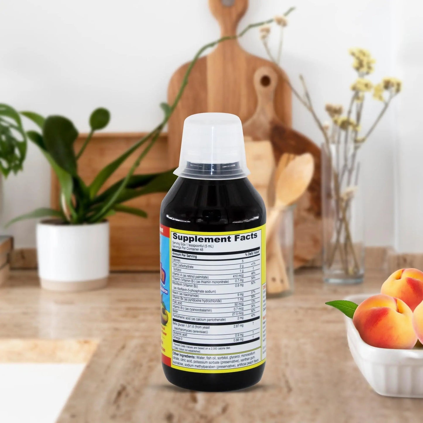 GirafKids Multivitamin Syrup + Liquid Vitamin C Bundle for Kids Ages 4+ | Omega-3, Beta Glucan, Folic Acid & Antioxidant Support | Peach & Orange Flavors PHARMADELBuy Supplements Australia