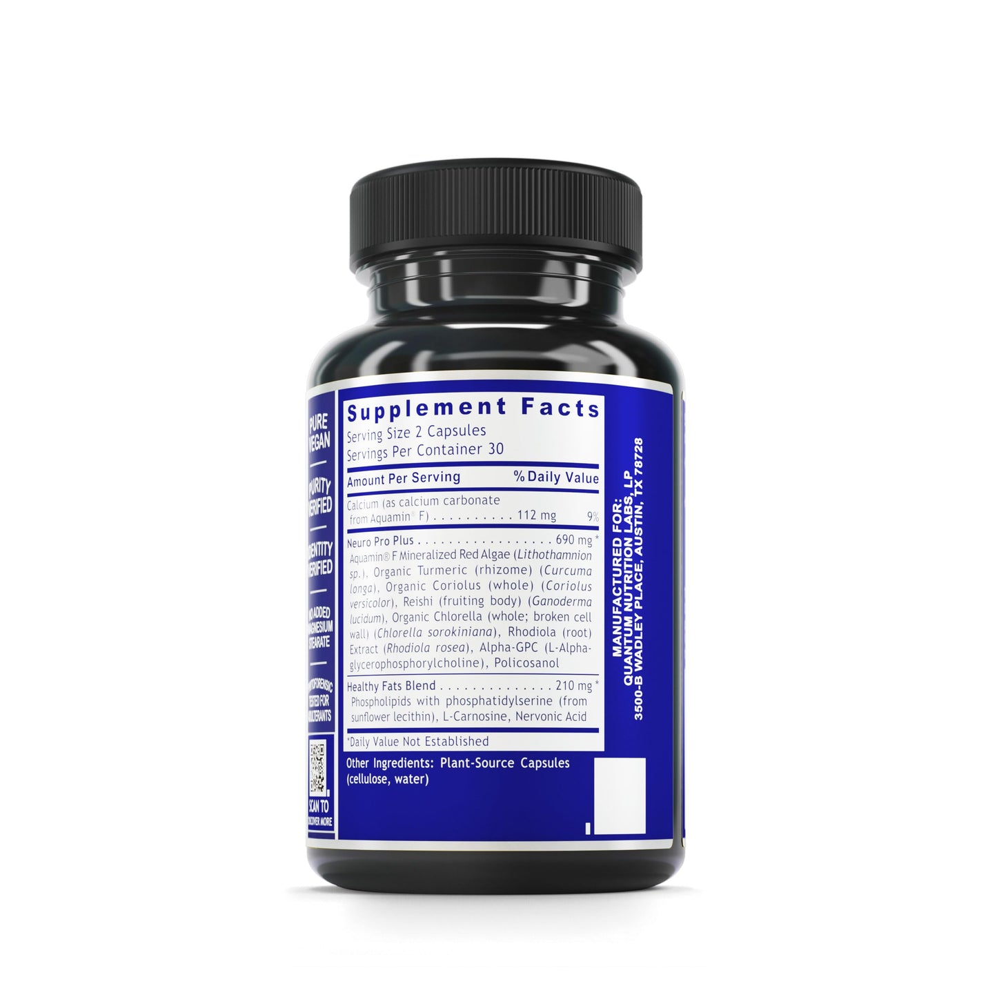 Quantum Nutrition Labs Nerve Support - Nerve Health Supplements, Brain Supplements, Nootropic with Rhodiola Rosea, Brain & Nerve Health - 60 Vegetarian Capsules Quantum NutritionBuy Supplements Australia