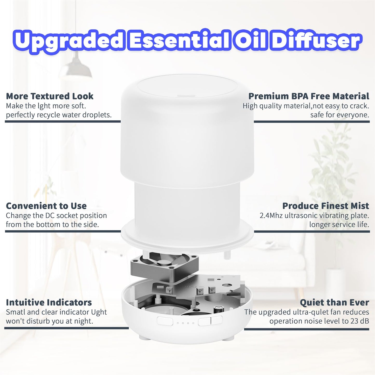 Otheya Scent Essential Oil Diffuser 2 Pack 200 ML Ultrasonic Cool Mist Humidifiers and Aroma Diffuser OtheyaBuy Supplements Australia
