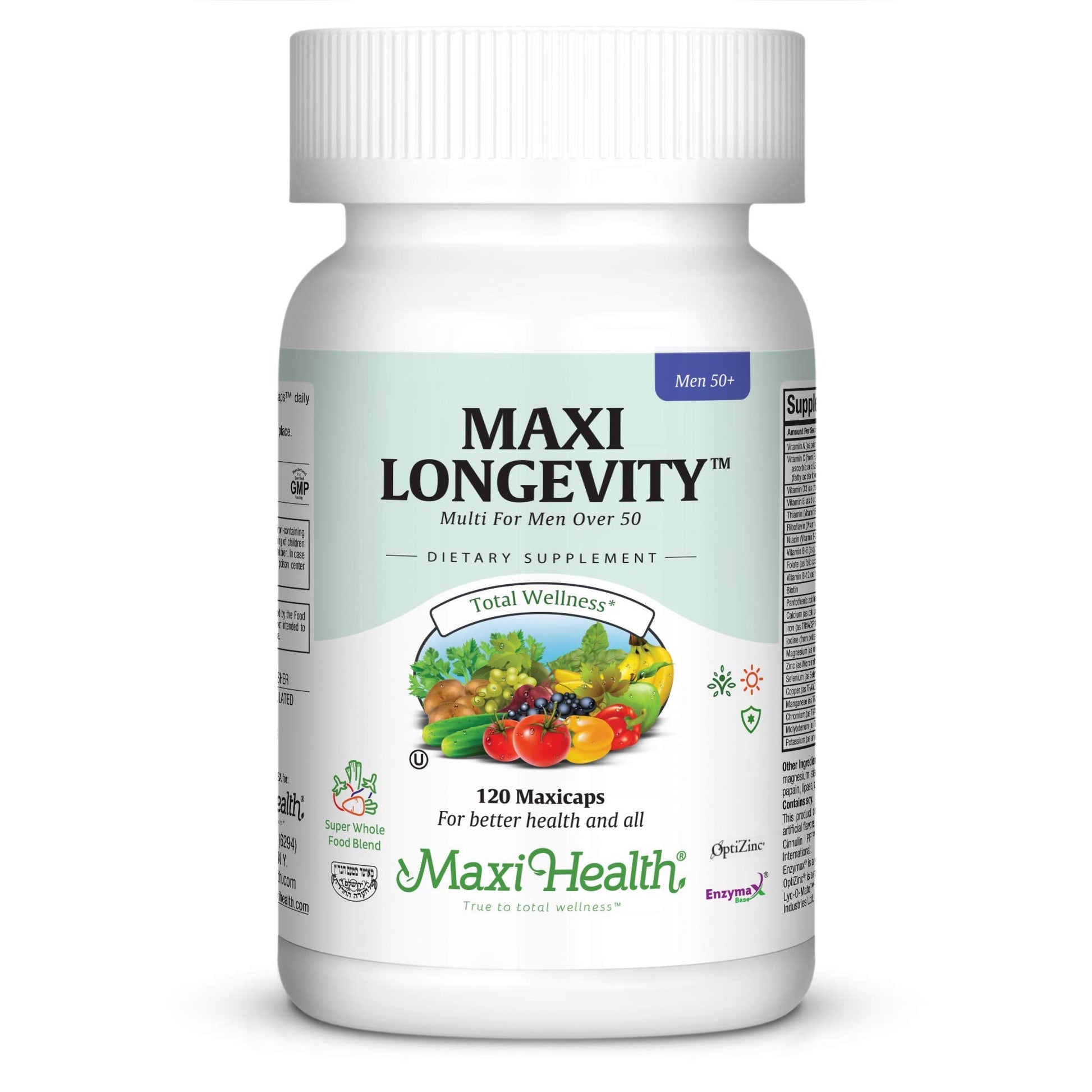 Mens Multivitamin 50 Plus – Daily Multivitamin for Men Over 50 with Vitamin B12, A, D, C, Zinc, Magnesium & More – Energy, Immune & Heart Support Mens Multi Vitamins - Non-GMO – 120 Capsules Maxi HealthBuy Supplements Australia
