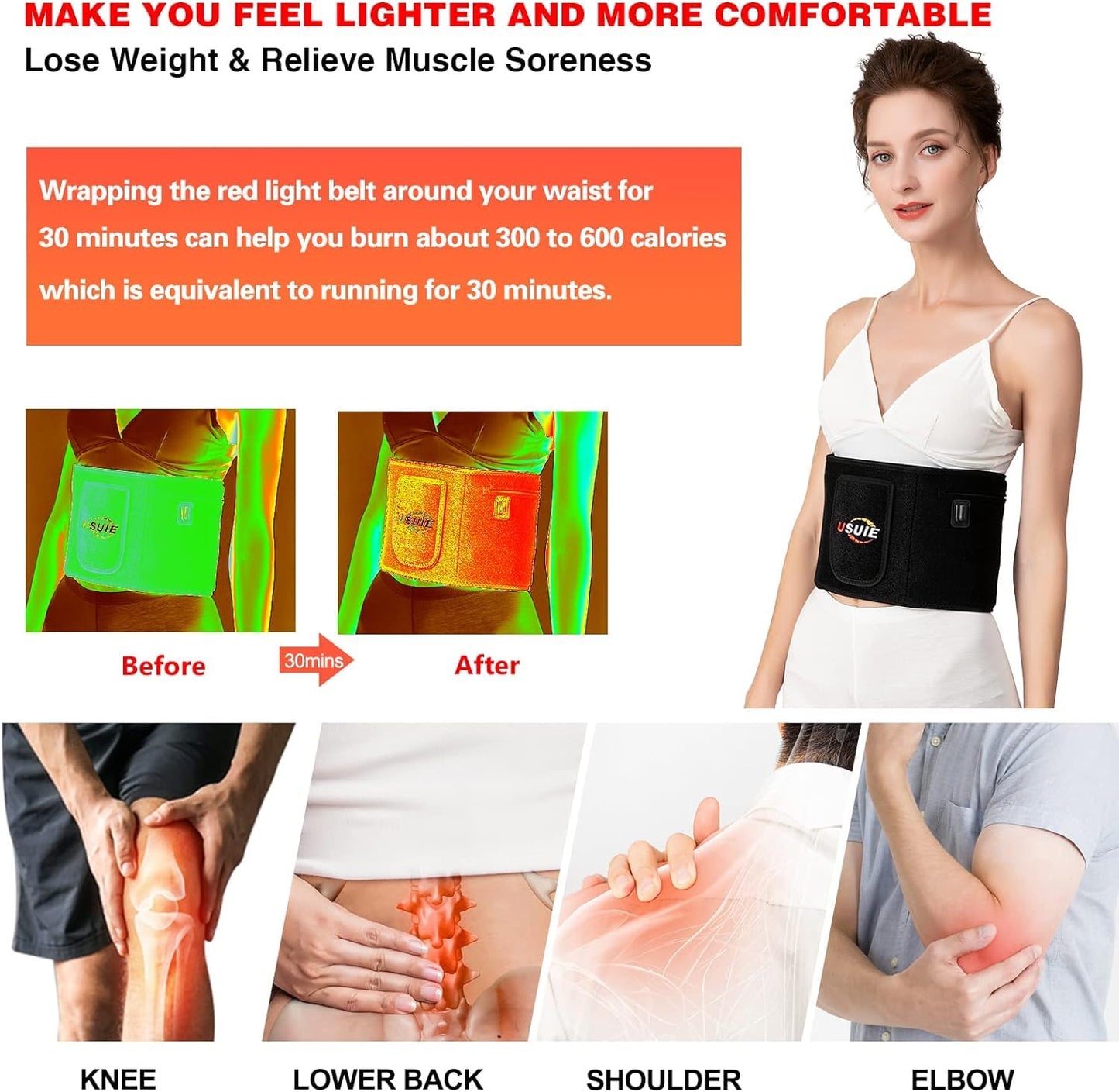 USUIE Red Light Therapy Belt, Infrared Light Therapy Wrap Red Light Therapy Device USUIEBuy Supplements Australia