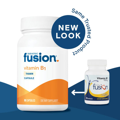 Bariatric Fusion Vitamin B1(Thiamine) for Bariatric Surgery Patients Including Gastric Bypass & Sleeve Gastrectomy, Easy to Swallow Capsule, 90 Count Bariatric Fusion