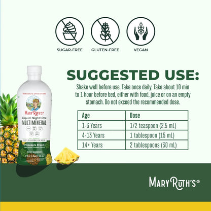 MaryRuth's Multivitamin Gummies for Women (Cherry & Raspberry) & Liquid Nighttime Multimineral (Pineapple) | Clean Label Project Verified MARYRUTH'SBuy Supplements Australia