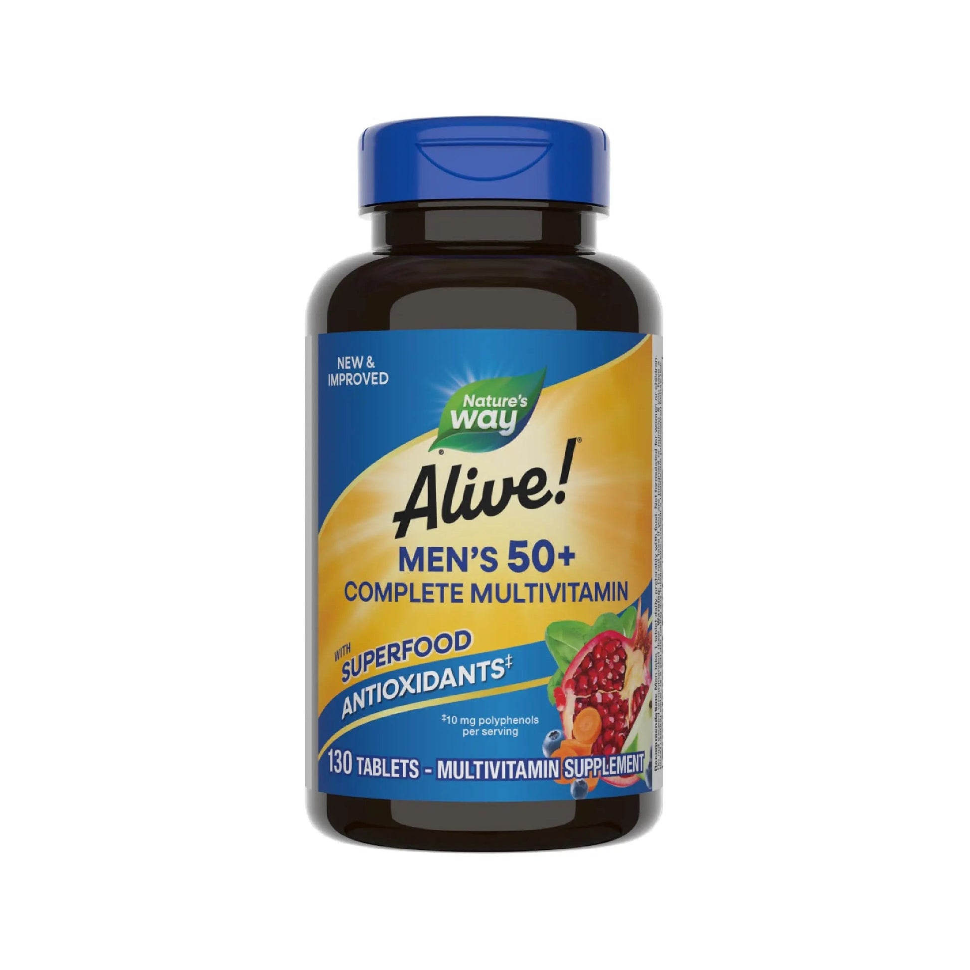 Nature’s Way Alive! Men’s 50+ Complete Multivitamin, Supports Multiple Body Systems*, Supports Cellular Energy Nature's WayBuy Supplements Australia
