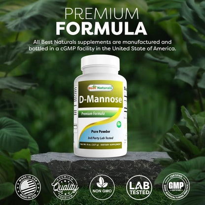 Best Naturals D-Mannose Pure Powder - Urinary Tract Cleanse Supplement - 8 OZ Best NaturalsBuy Supplements Australia