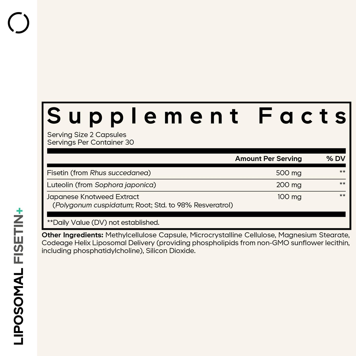 Codeage Liposomal Fisetin Supplement - Fisetin 500 mg - Resveratrol from Japanese Knotweed Extract Polyphenol, Luteolin Sophora Japonica Flavonoid, Liposomal Delivery - Vegan, Non-GMO - 60 Capsules CodeageBuy Supplements Australia