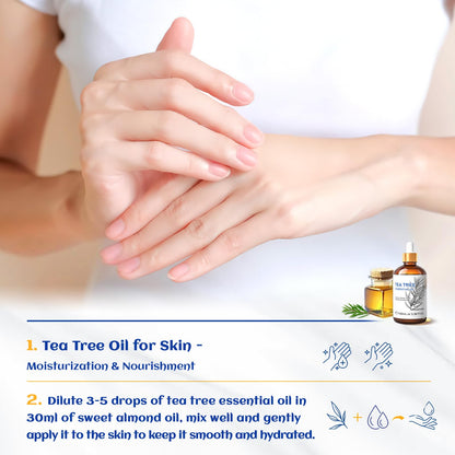HIQILI Tea Tree Essential Oil (100 ML), 100% Pure for Toenail Fungus, Hair Damage HIQILIBuy Supplements Australia